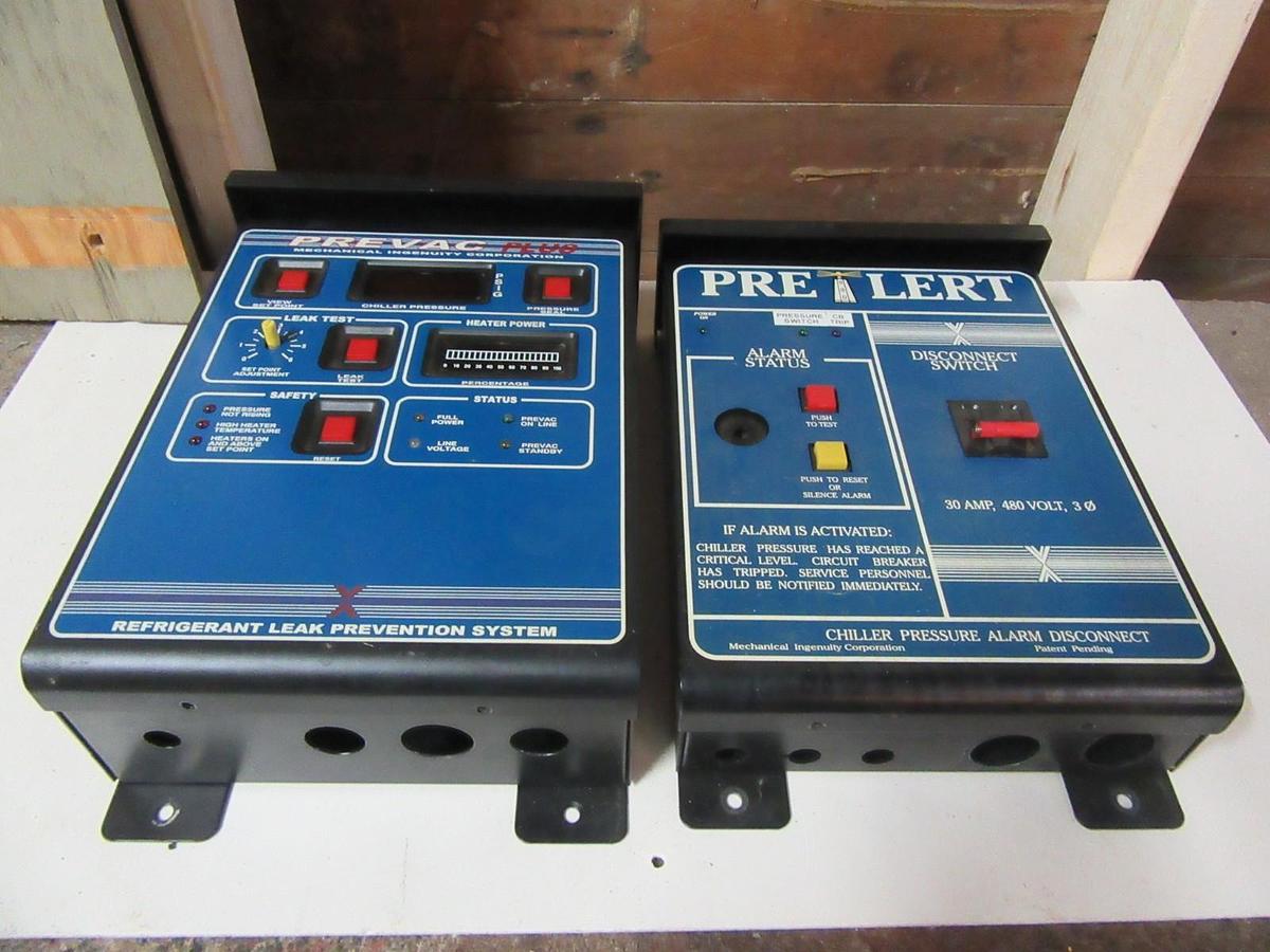 Used MECHANICAL INGENUITY PRELERT & PREVAC CHILLER PRESSURE / LEAK PREVENTION SYSTEM