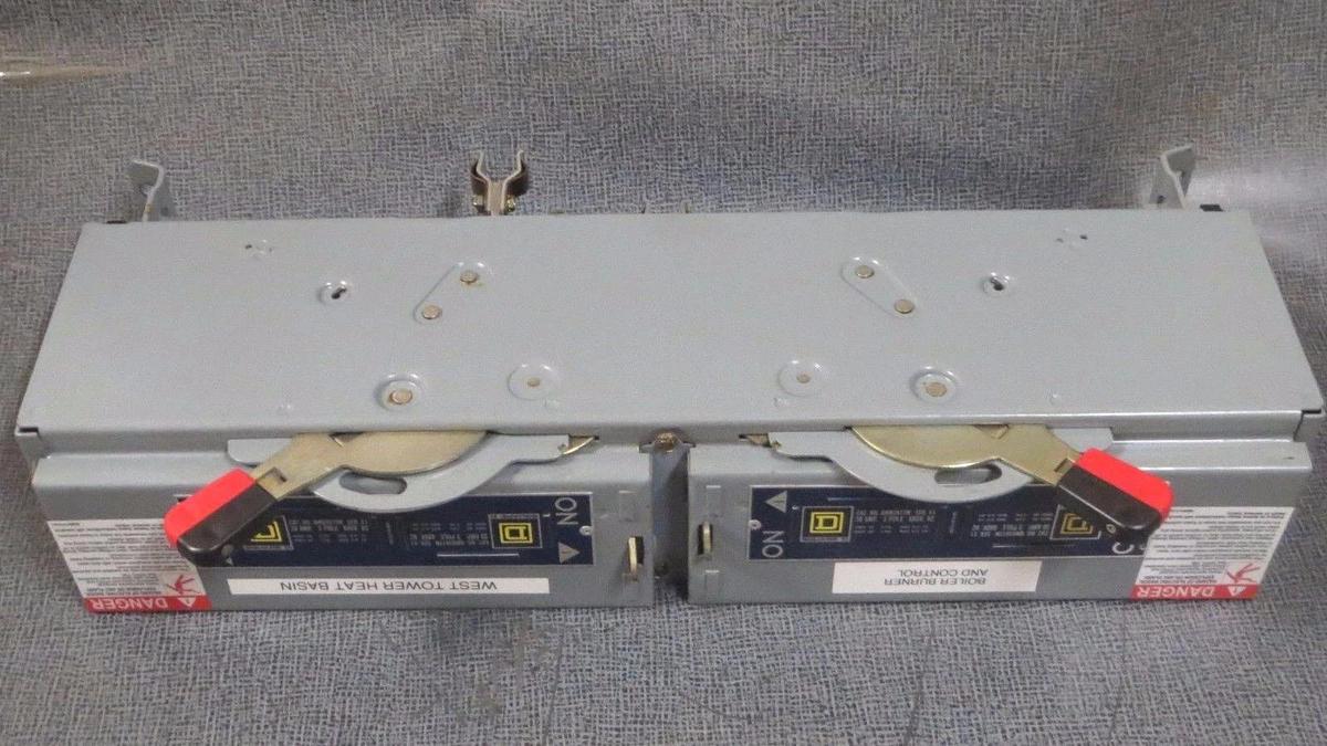 Used SQUARE D DUAL FUSIBLE SWITCH QMB361TW SERIES E1 30 AMP 3 POLE 600 VAC 20 HP