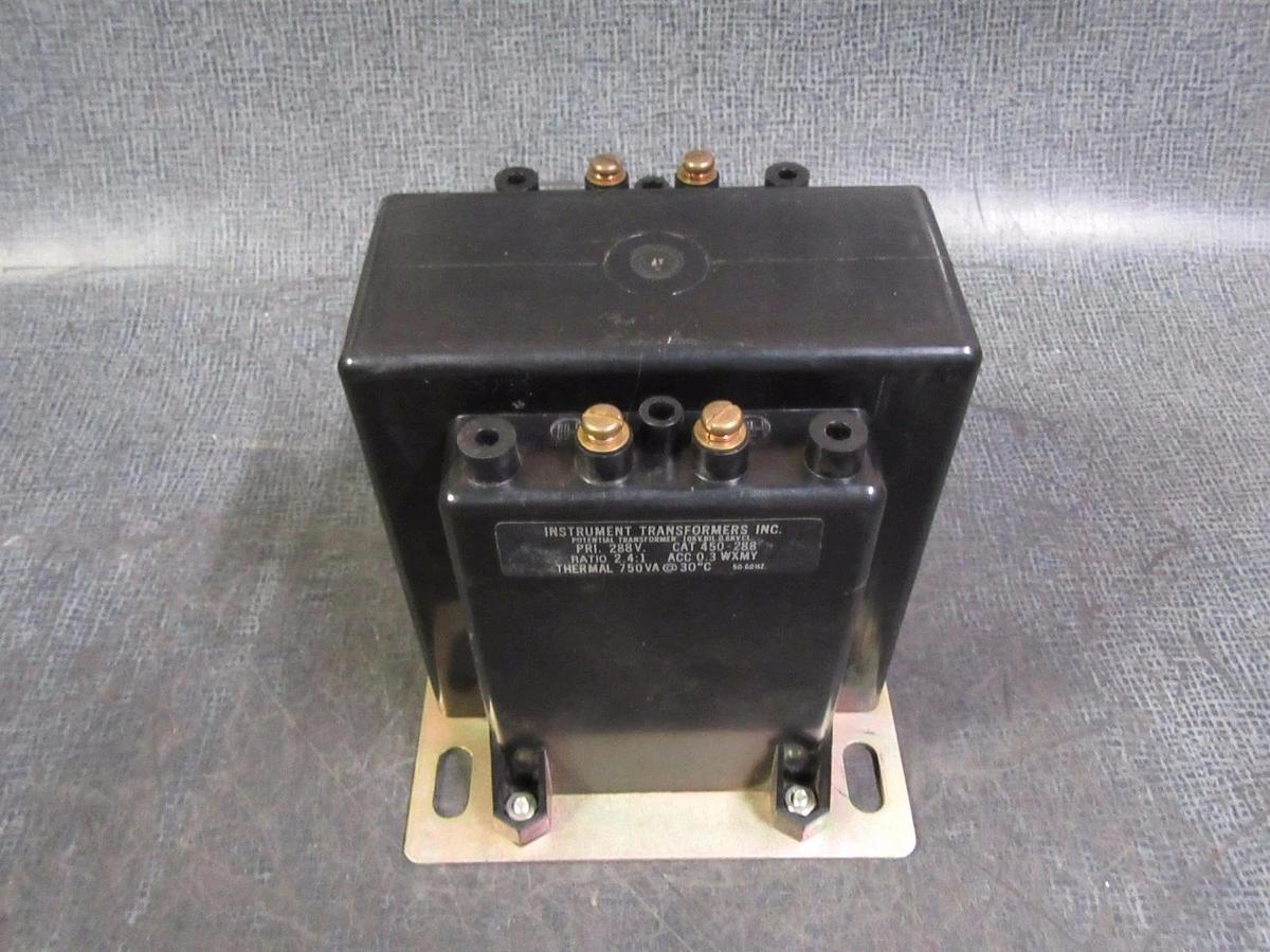 Used INSTRUMENT TRANSFORMERS POTENTIAL TRANSFORMER # 450-288 PRI: 288V RATIO 2.4 : 1