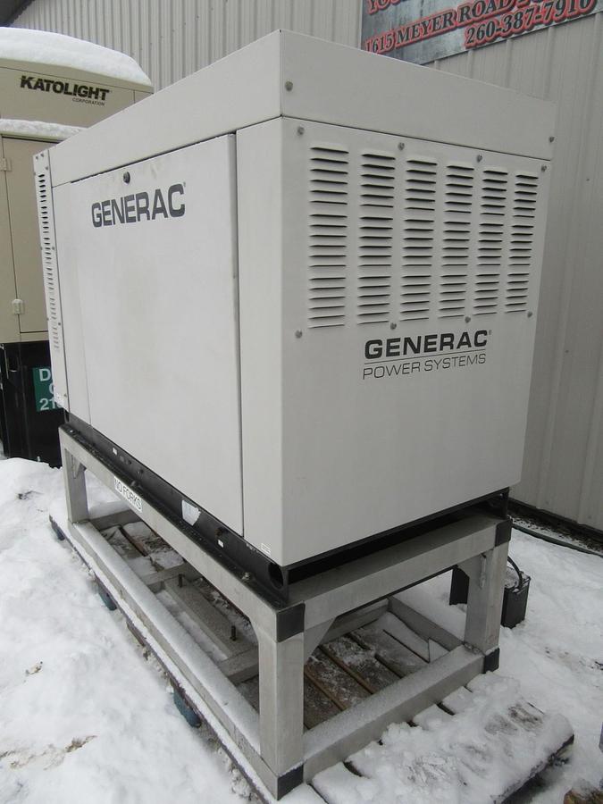 Used 30 KW GENERATOR GENERAC NATURAL GAS LP PROPANE 120/240V 1 PH SG030 399 HRS VIDEO