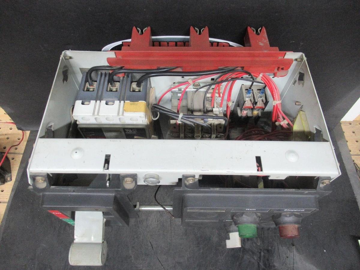 Used CUTLER HAMMER MOTOR CONTROL BUCKET 12" NEMA SIZE 1 STARTER 600 VAC 3 AMP BREAKER