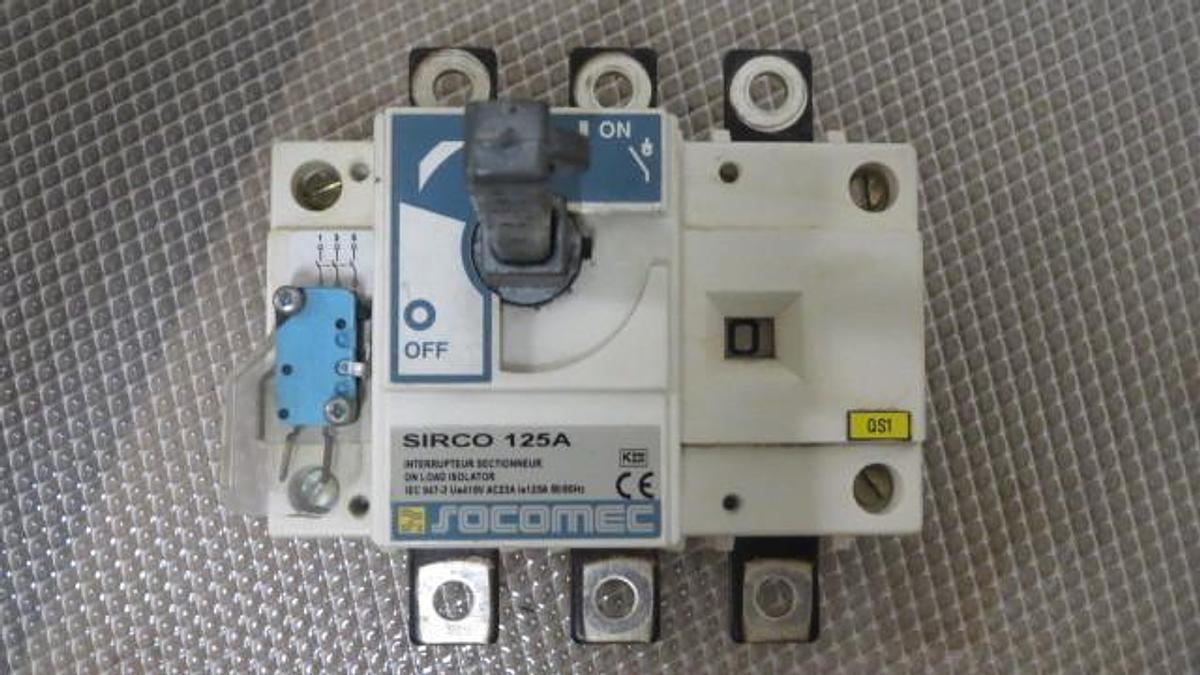 SOCOMEC OPEN LOAD ISOLATER SIRCO 125A SWITCH 125 AMP 415 VAC **WARRANTY**