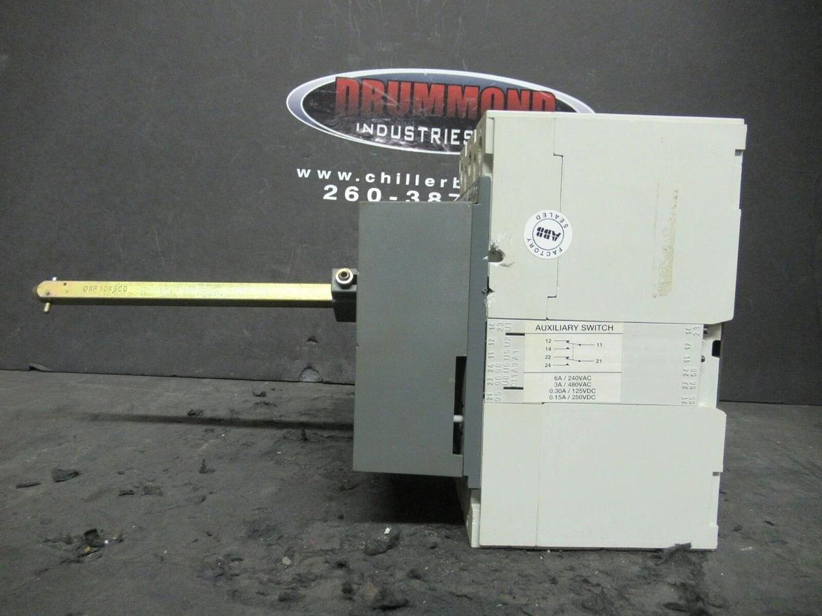 Used 225 AMP ABB BREAKER S3H SACE S3 AUX SWITH 3P 480VAC 600VDC  *WARRANTY INCLUDED*