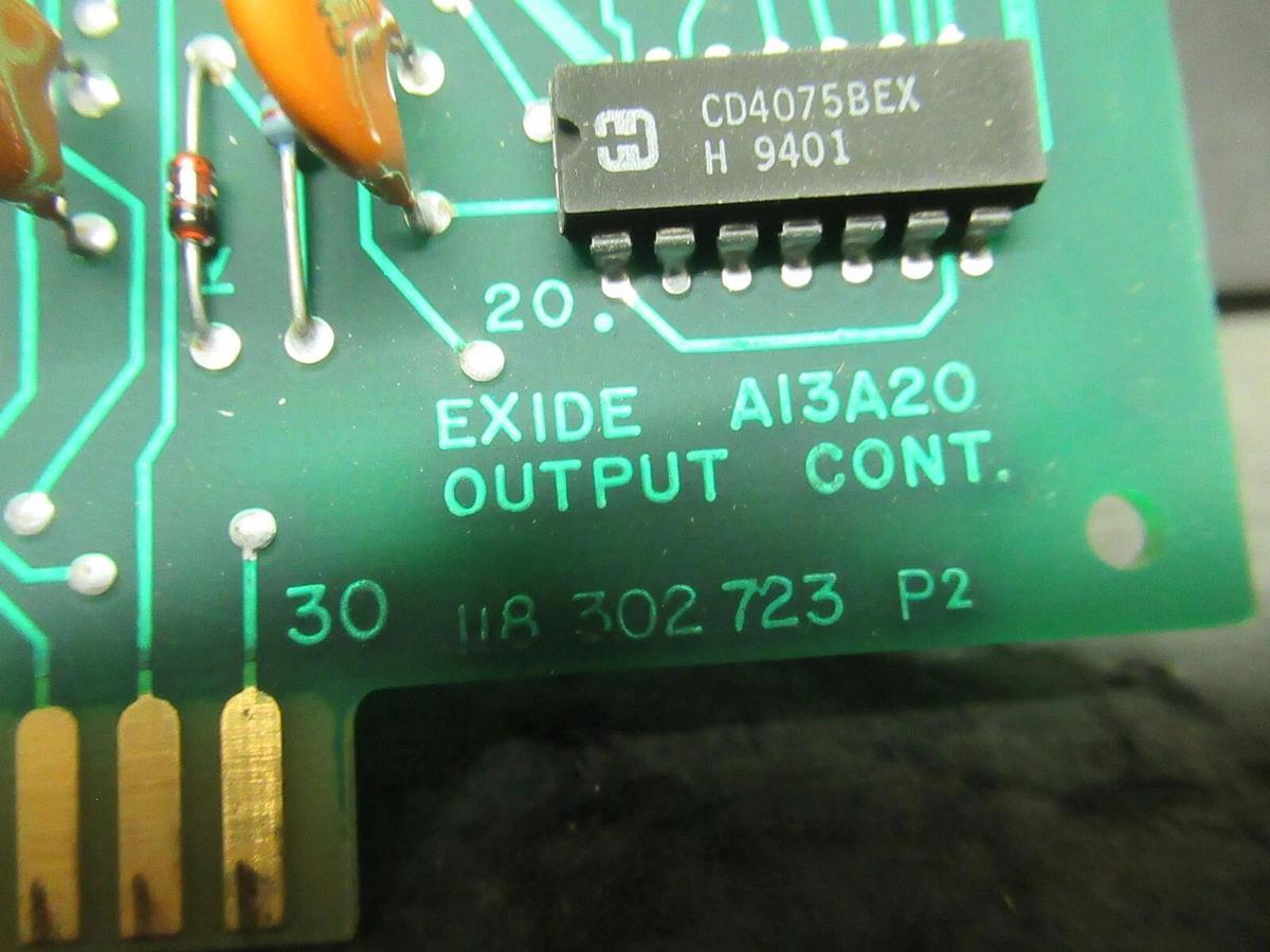 Used EXIDE A13A20 OUTPUT CONTROL INTERFACE BOARD 101072911 REV P7 118-302-723 P2