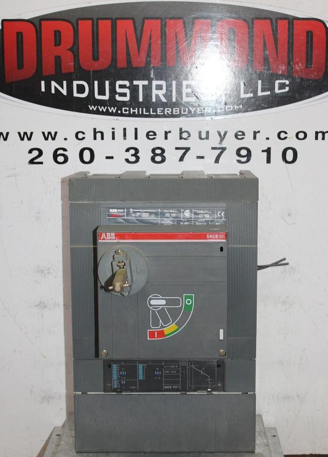 Used ABB CIRCUIT BREAKER SACE S6 S6H 600 AMP 3-POLE 600 VOLT W/ AUX SWITCH