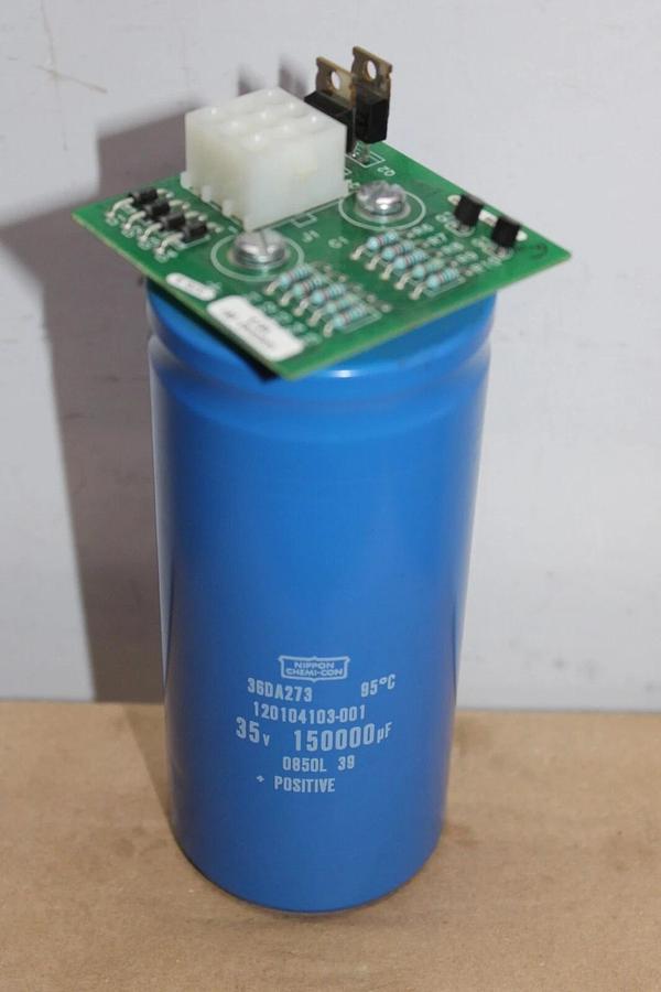 Used NIPPON CHEMI-CON CAPACITOR 36DA273 120104103-001 35V 150000 uF W/ 101073142-001