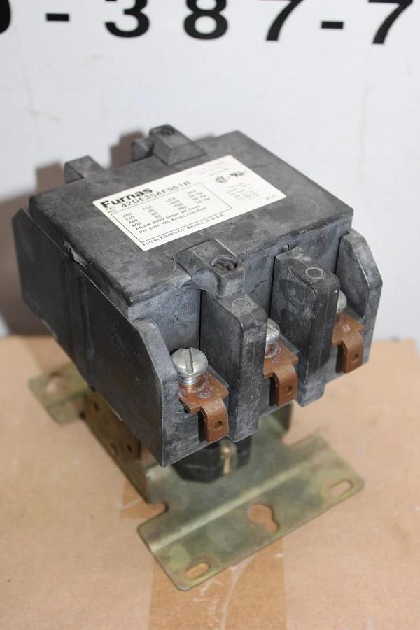 Used FURNAS DEFINITE PRUPOSE CONTACTOR 42GE35AF551R 90 AMP 600 VAC 50 HP 3-PHASE