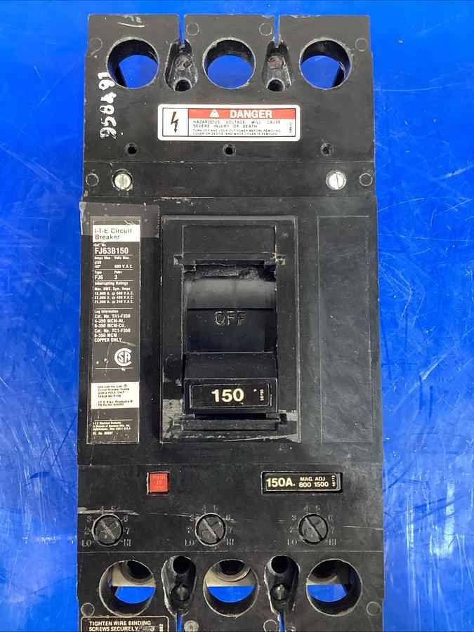 Used SIEMENS CIRCUIT BREAKER HDX3B100 100 AMP 3-POLE 600 VAC **WARRANTY**