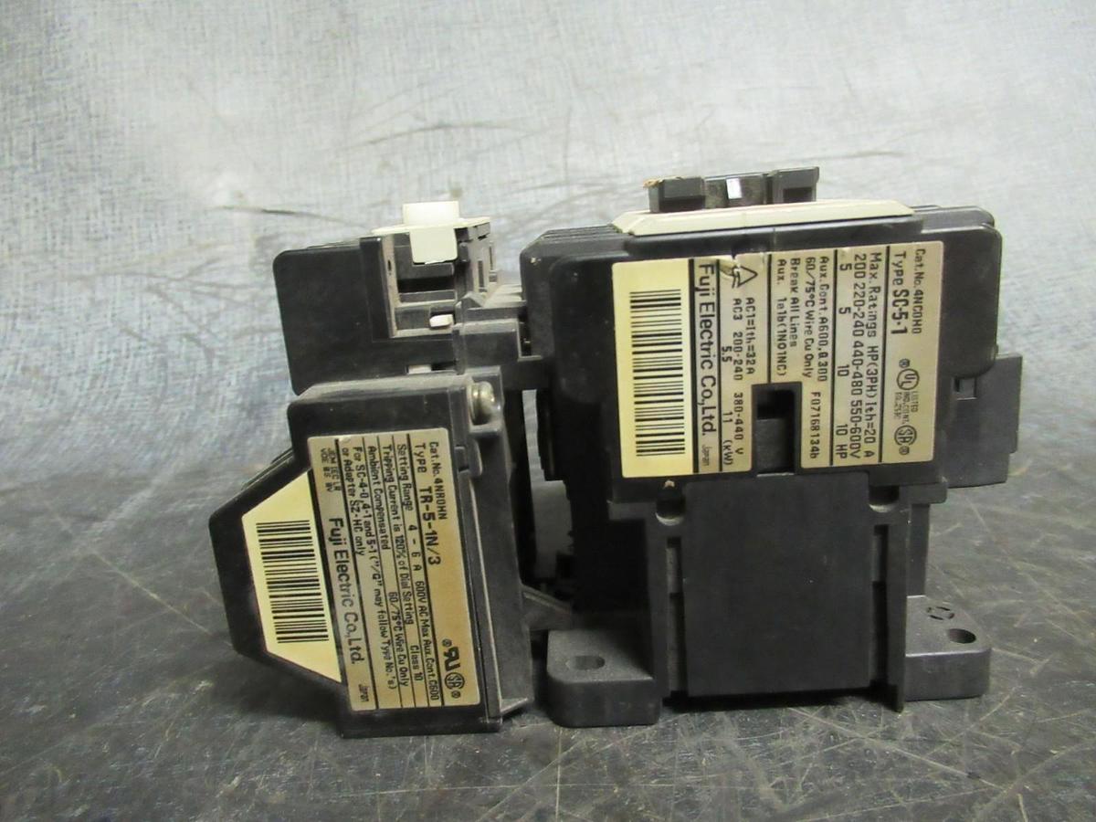 Used FUJI ELECTRIC STARTER SC-5-1 600V 3POLE 20A 10HP **WARRANTY INCLUDED**