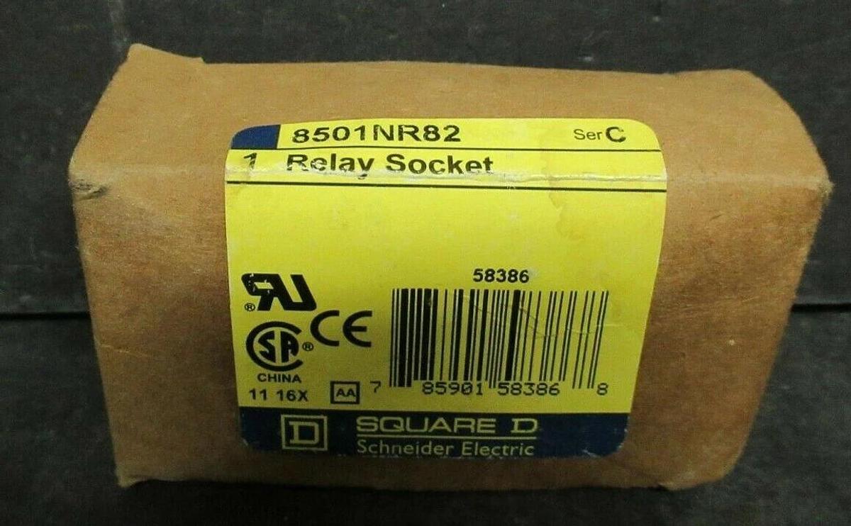 NEW OPEN BOX SQUARE D 8501NR82 SER. C RELAY SOCKET **WARRANTY INCLUDED**