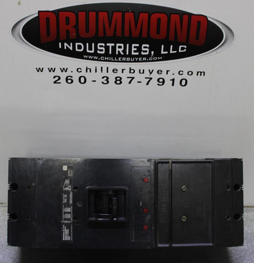 Used CUTLER-HAMMER TRI-PAC DE-ION CIRCUIT BREAKER NB3800PF 500 AMP 600 VAC 3-POLE