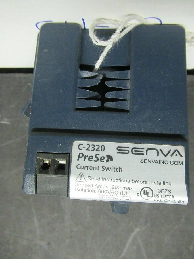 Used SENVA CURRENT SWITCH C-2320 200 AMP 600 VAC OUTPUT: 30 VAC/DC AT 1 A *WARRANTY*