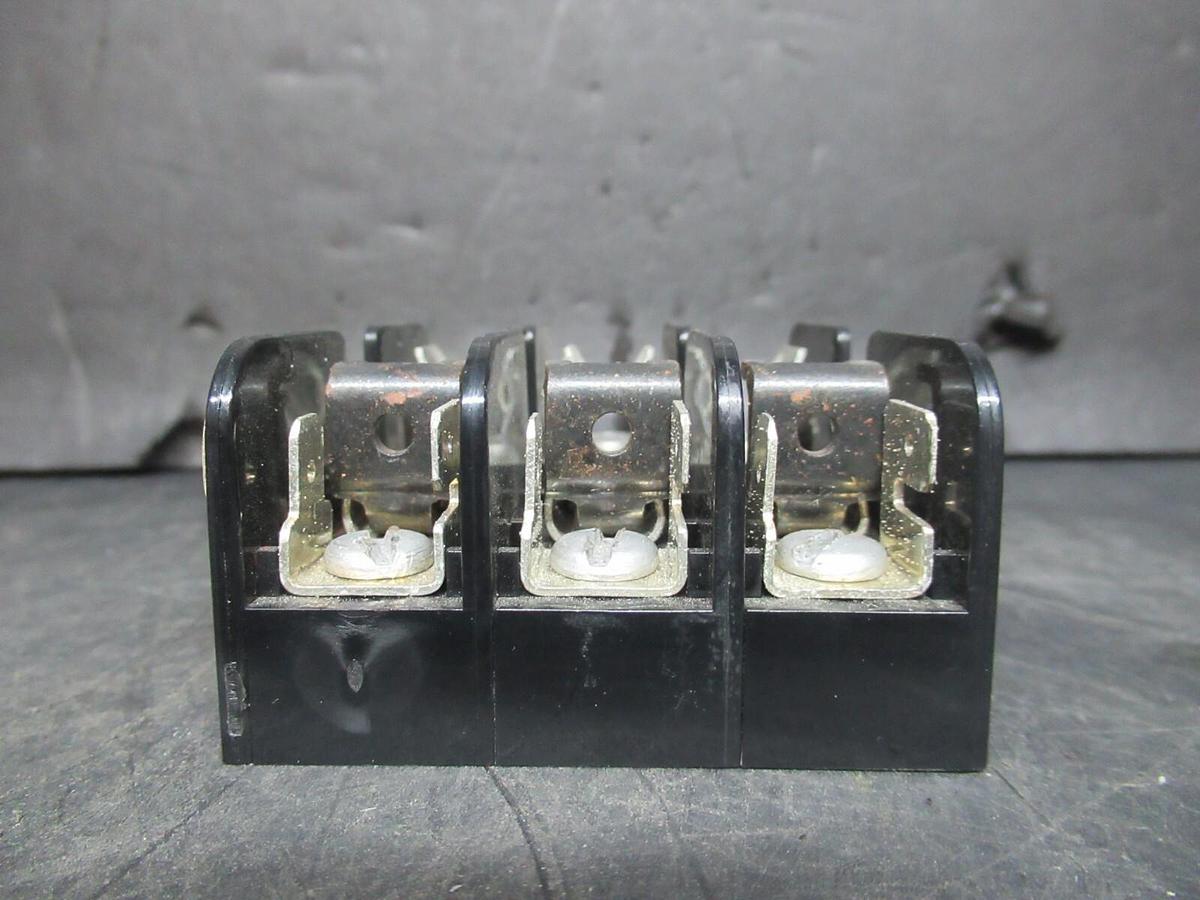 Used GOULD SHAWMUT THREE POLE FUSE BLOCK 30313R 600 VOLT 30 AMP CLASS CC **WARRANTY**