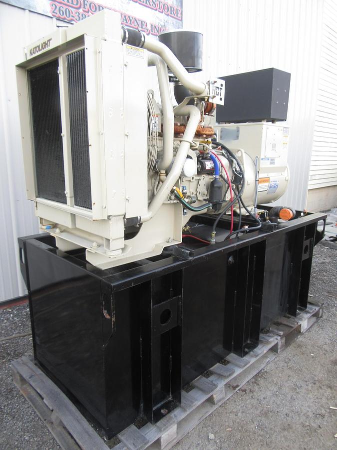 Used 60 KW DIESEL GENERATOR KATOLIGHT 120/240V RE-CONNECTABLE 449 HRS VIDEO WE SHIP