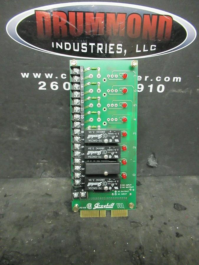 Used GRAYHILL RELAY BOARD I/O RACK 70RCK8 70AD3238 REV D TST: SRS 9824 * WARRANTY *