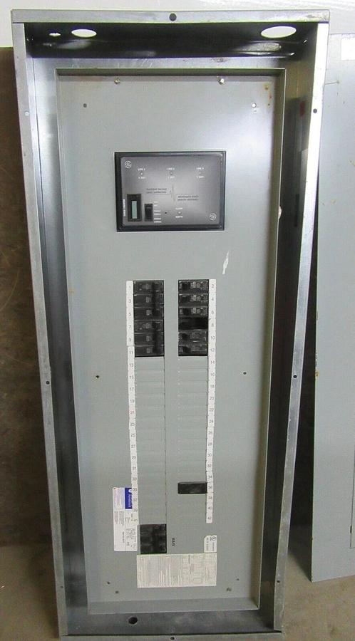 Used GE SERVICE PANEL AQF3421ABX 125 AMP 208Y/120 VOLT 3-PHASE W/ SURGE PROTECTOR