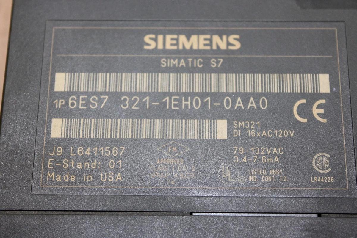 Used SIEMENS SIMATIC S7 6ES7-321-1EH01-0AA0 132 VAC 7.6 MA **WARRANTY**