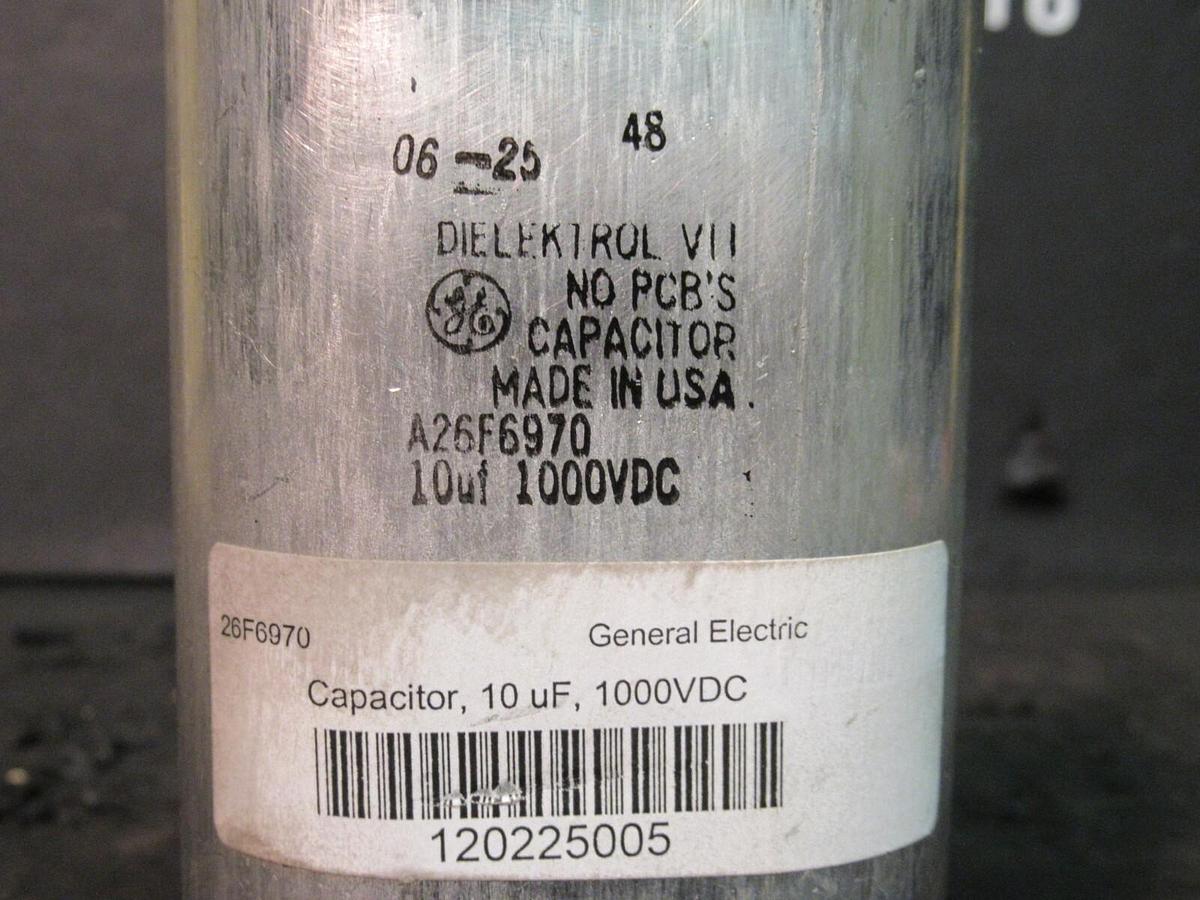 Used GE DIELEKTROL 10 uF CAPACITOR A26F6970 1000 VDC NO PCB  26F6970 GENERAL ELECTRIC
