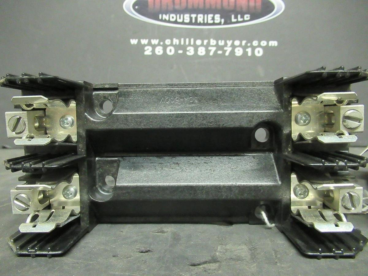 Used (2) BUSSMANN FUSE HOLDER H60030-2CR FOR 30 AMP 600 V CLASS M FUSES **WARRANTY**