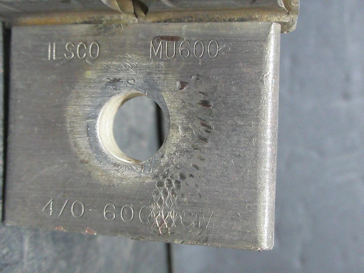 Used ILSCO MECHANICAL LUG MU600 4/0-600MCM **WARRANTY INCLUDED**