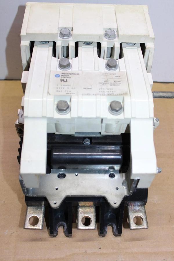 Used WESTINGHOUSE CONTACTOR A201KGC MODEL J NEMA 5 361 AMP 600V **WARRANTY**