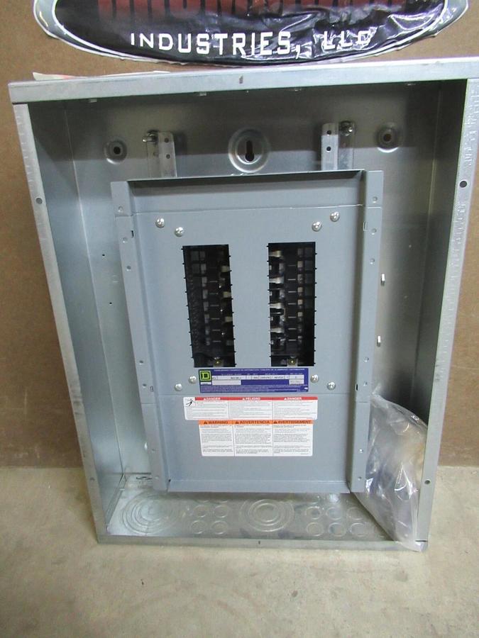 Used SQUARE D NQOD SERVICE PANEL NQ18L1 100 AMP 240 VAC SINGLE PHASE 3-WIRE