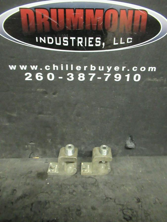 Used (2 QTY) BURNDY BGBL-250 1 BARREL MECHANICAL WIRE CONNECTOR LUG TAP #6 - 250KCMIL