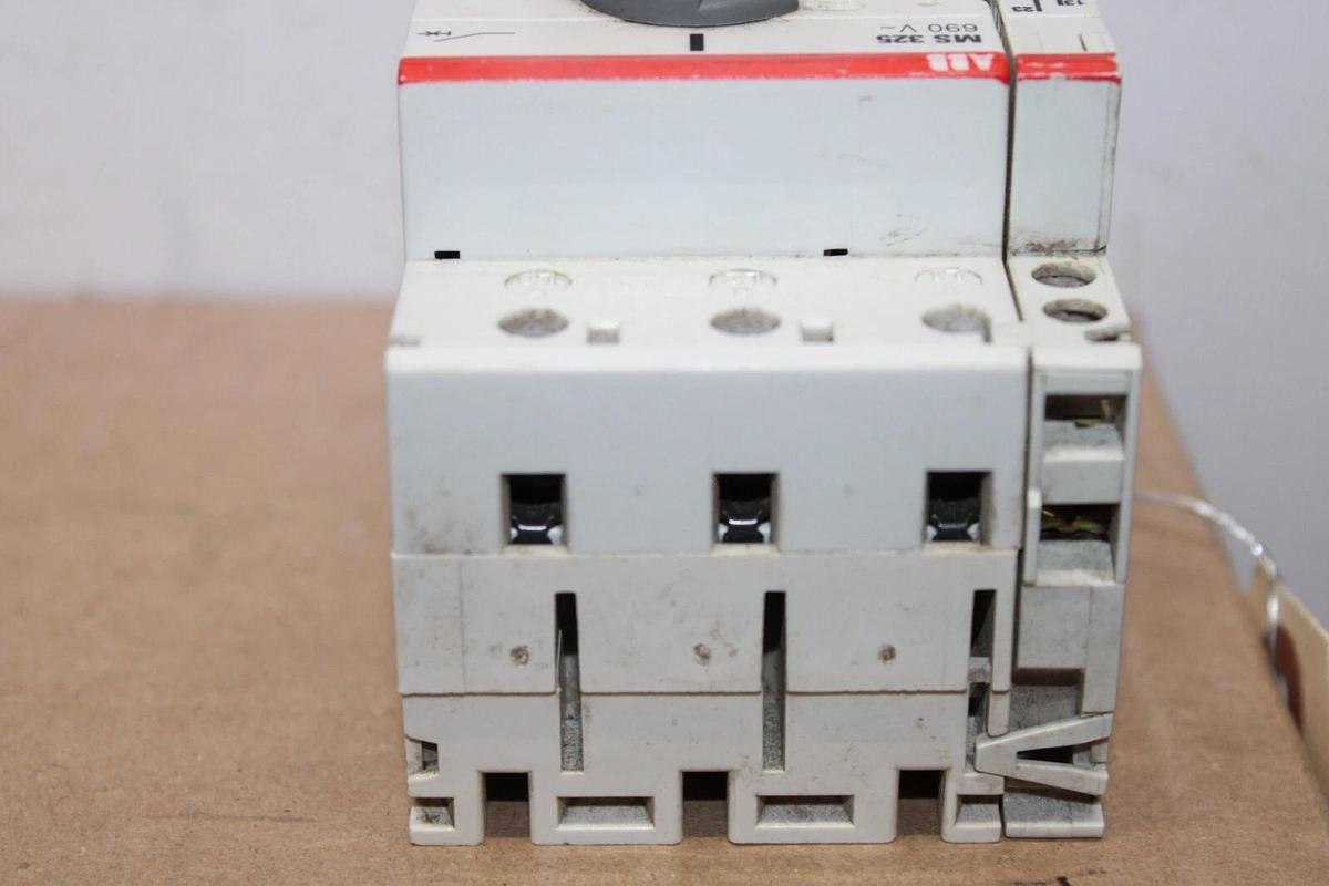 Used ABB MANUAL MOTOR STARTER MS325 6.3-9 AMP 600 VAC 3-PHASE 3-POLE 7.5 HP