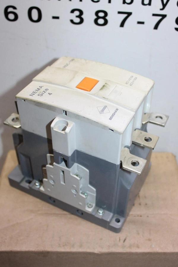 Used BENSHAW NEMA CONTACTOR RSC-150 NEMA 4 600 VAC 3-POLE 210 AMP 100 HP COIL: 240V