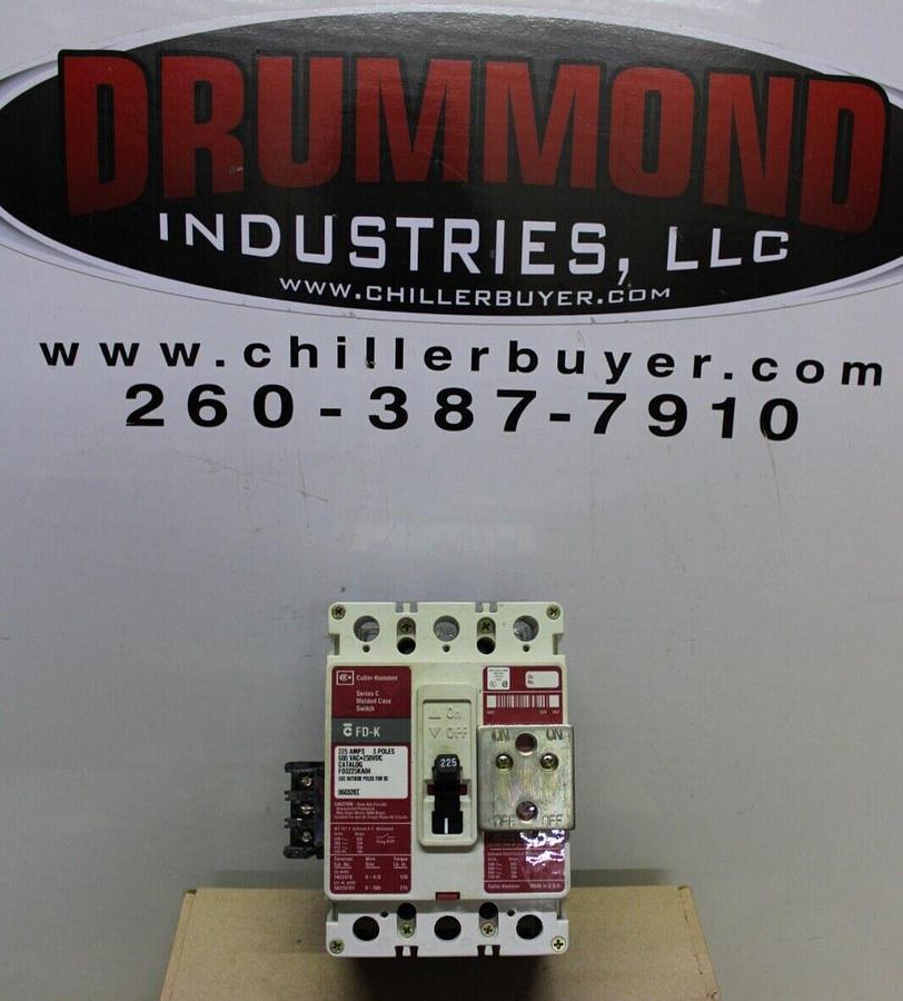Used CUTLER HAMMER MOLDED CASE SWITCH FD3225KA04 225 AMP 600 VAC 3-POLE **WARRANTY**