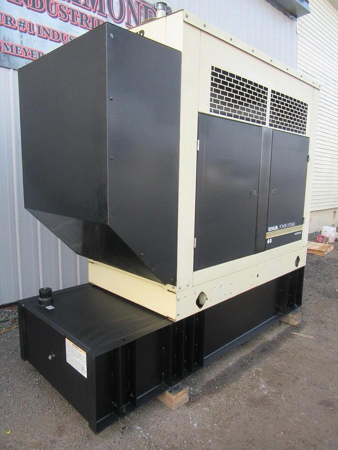 Used 40KW DIESEL GENERATOR KOHLER 120/240 V JOHN DEERE ENCLOSED VIDEO WE SHIP 40 KW