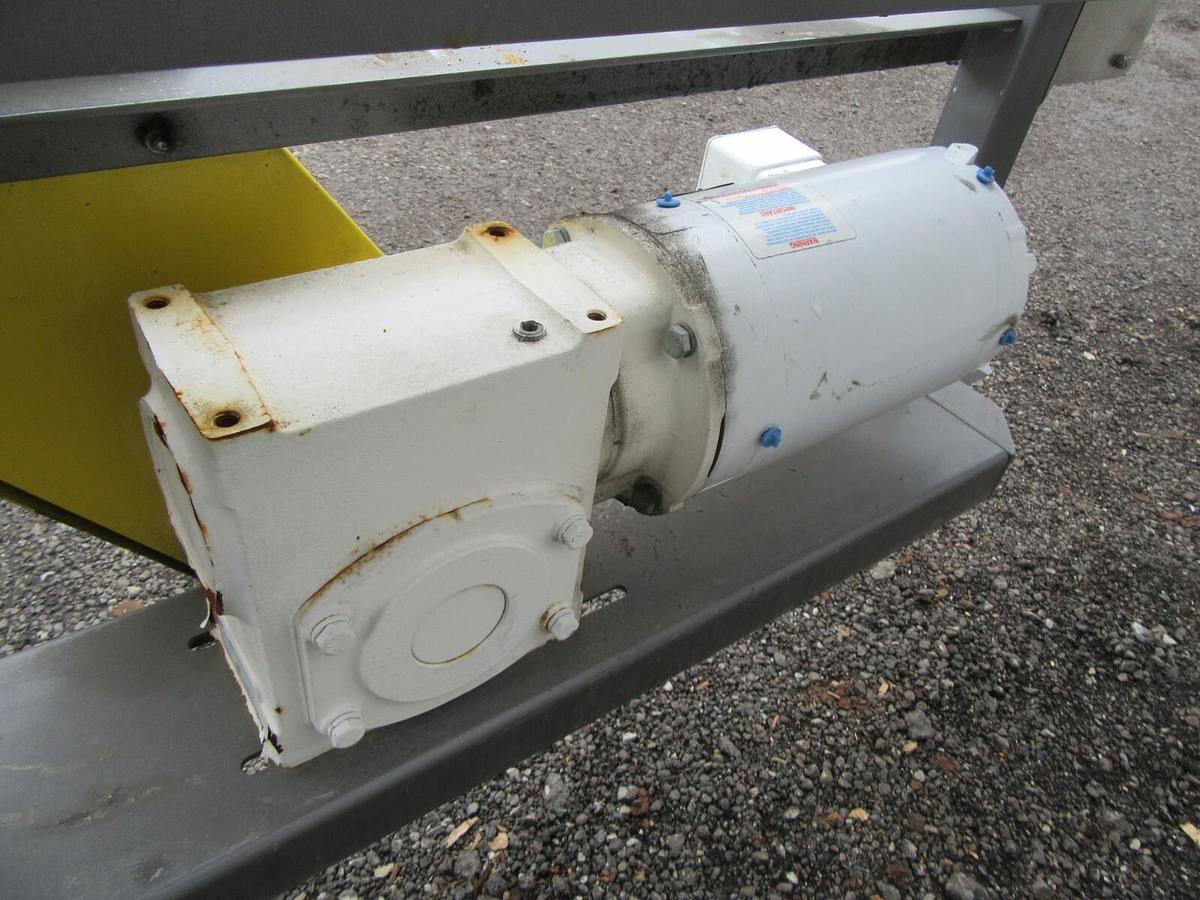 Used 4 1/2"  X 80" LONG SENTRY PLASTIC BELT BOTTLE CONVEYOR 1 HP 230/460 V 3 PH