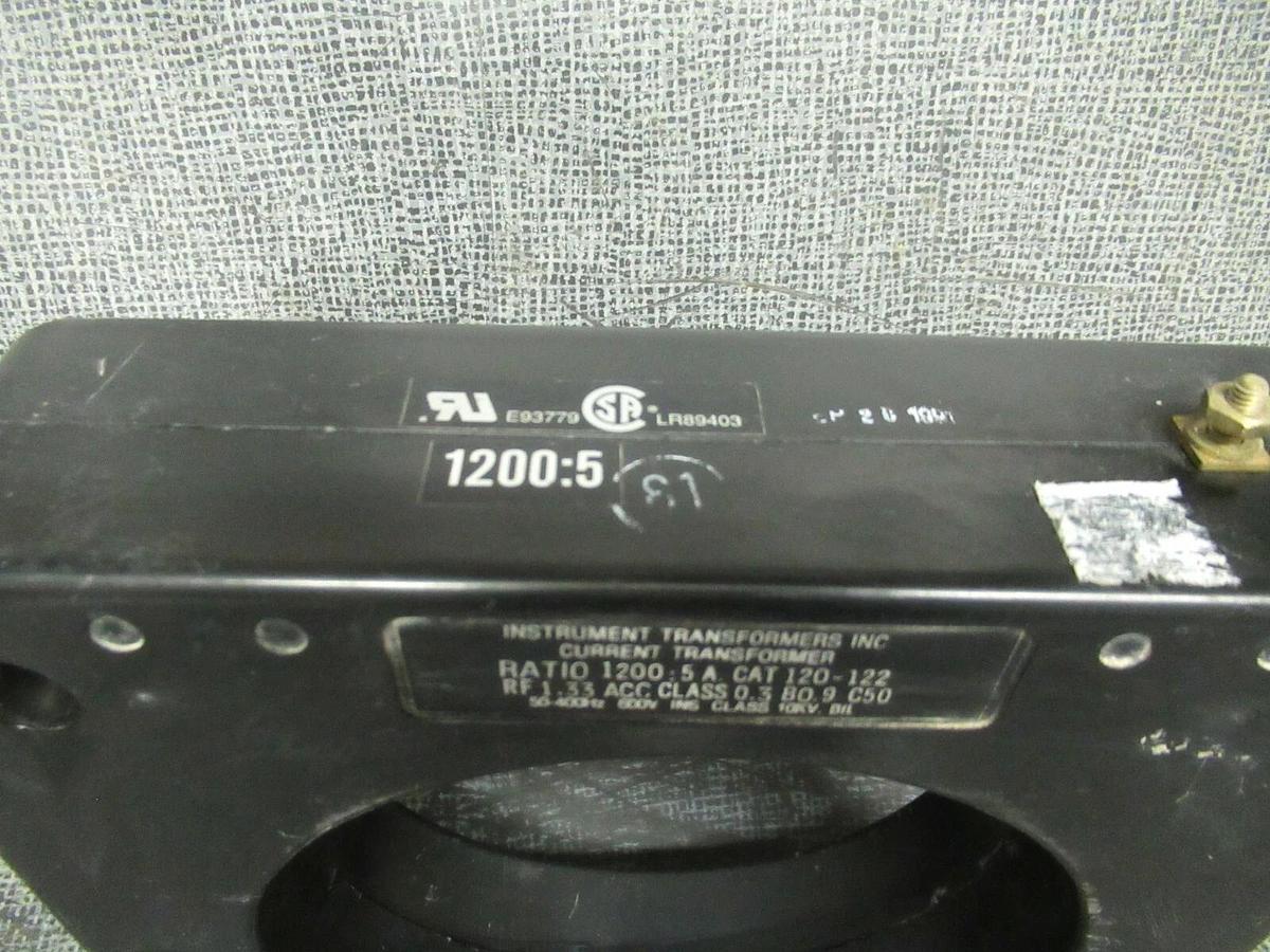 Used INSTRUMENT TRANSFORMER CURRENT TRANSFORMER 120-122 RATIO: 1200:5 A 50-400 HZ
