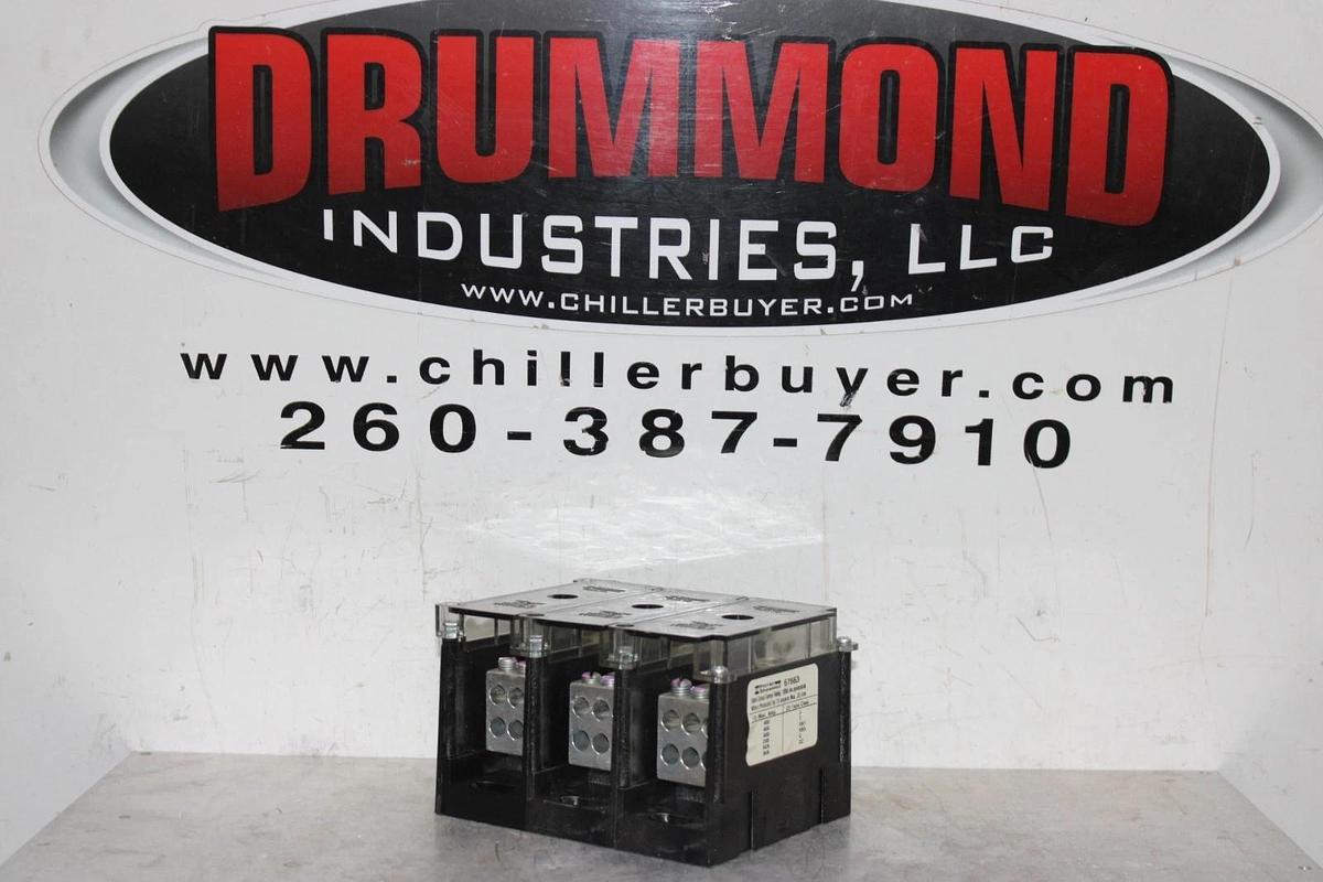 Used FERRAZ SHAWMUT POWER DISTRIBUTION BLOCK 67663 400 AMP 3-POLE 600 VOLT *WARRANTY*