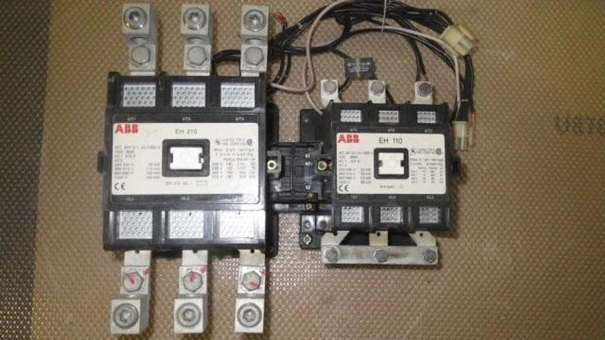 Used ABB REVERSING CONTACTOR EH 210 300 AMP AND EH 110 200 AMP WITH WIRING
