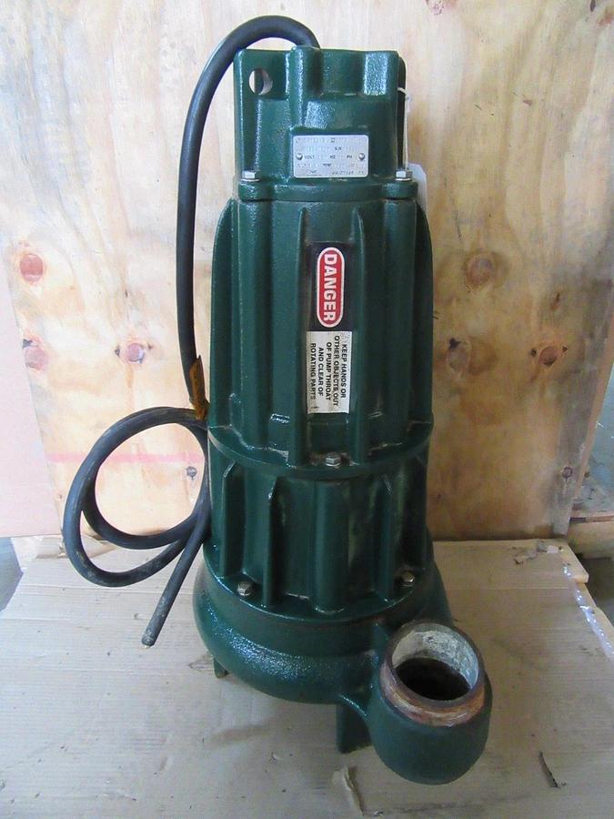 Used ZOELLER SUMP PUMP G6122-S 460VAC 2HP 1750RPM 3PHASE 60HZ 3.4 AMP 6122-0267