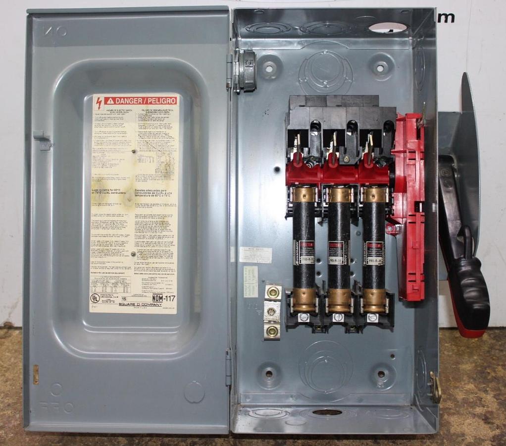 Used SQUARE D HEAVY DUTY SAFETY DISCONNECT SWITCH H362 60 AMP 600 VAC *WARRANTY*