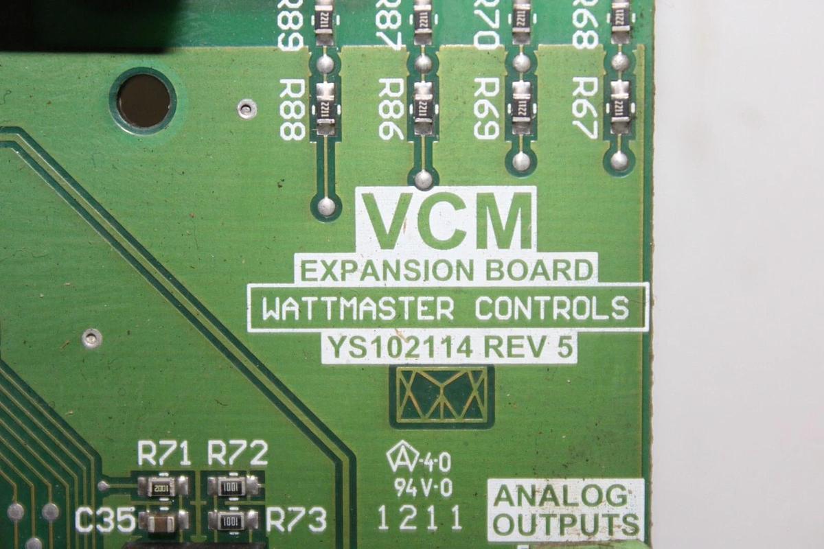 Used VCM EXPANSION BOARD WATTMASTER CONTROLS YS102114 REV. 5 **WARRANTY**