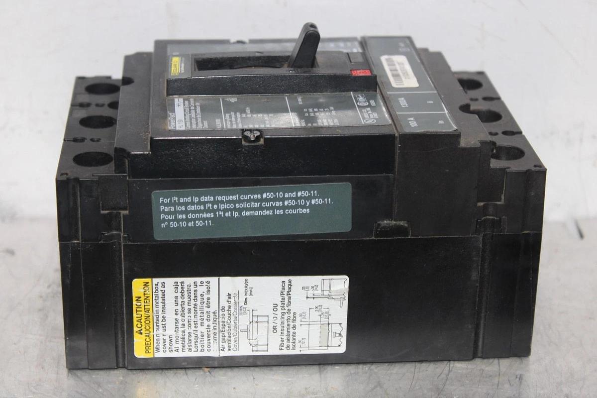 Used SQUARE D POWERPACT CIRCUIT BREAKER HJL36100 3-POLE 100 AMP 600 VAC *WARRANTY*