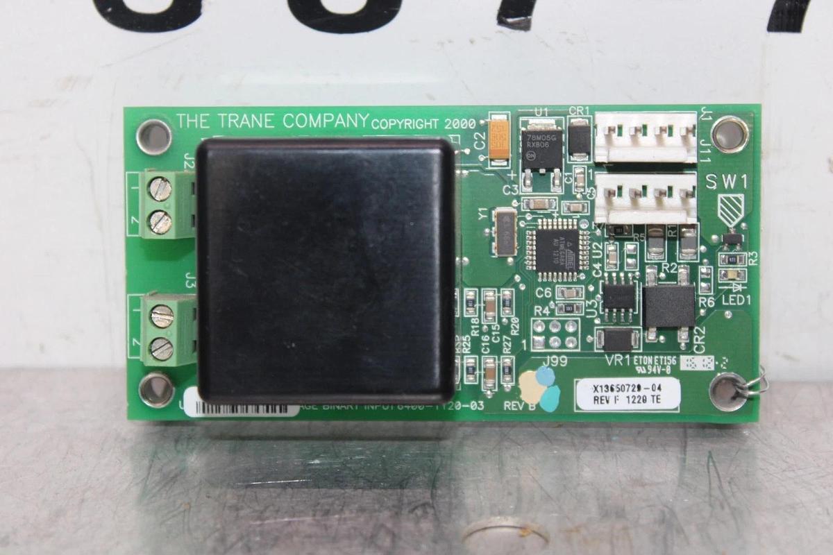 Used TRANE HIGH VOLTAGE BINARY INPUT BOARD 6400-1120-03 REV. B X13650729-04 REV. F