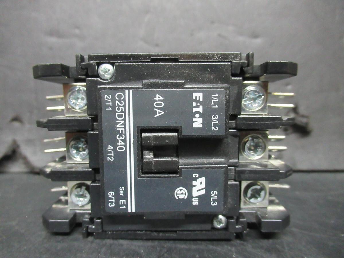 Used EATON CONTACTOR C25DN340 40 AMP 600 VAC 3-POLE 20 HP 15 KW **WARRANTY**