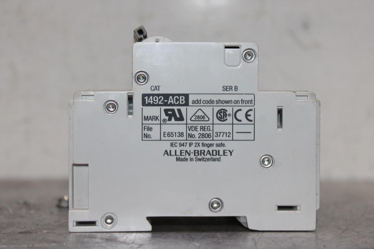 Used ALLEN BRADLEY CIRCUIT BREAKER 1492-ACB 1492-CB3 277 VAC 10 AMP 4-POLE