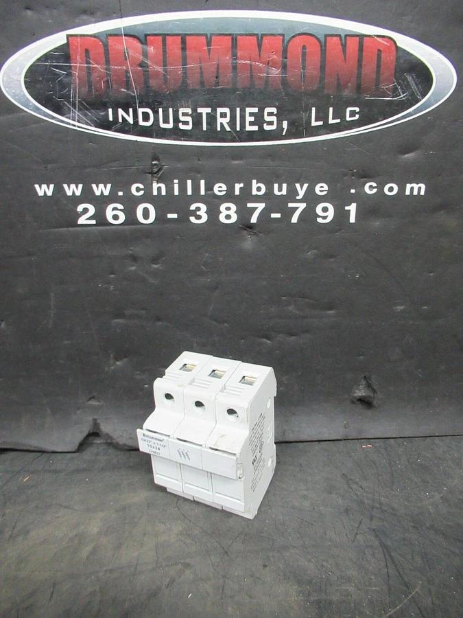 Used BUSSMANN FUSE HOLDER CHM3D 13/32"X1-1/2" 10X38 600 VOLT 30 AMP
