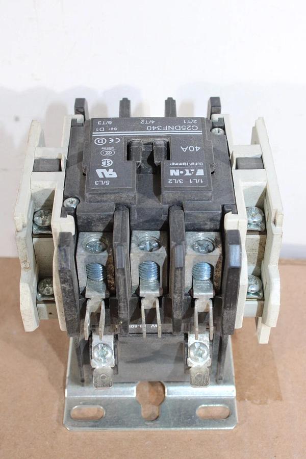 Used EATON CONTACTOR C25DNF340 40 AMP 3-POLE COIL: 24 VOLT **WARRANTY**
