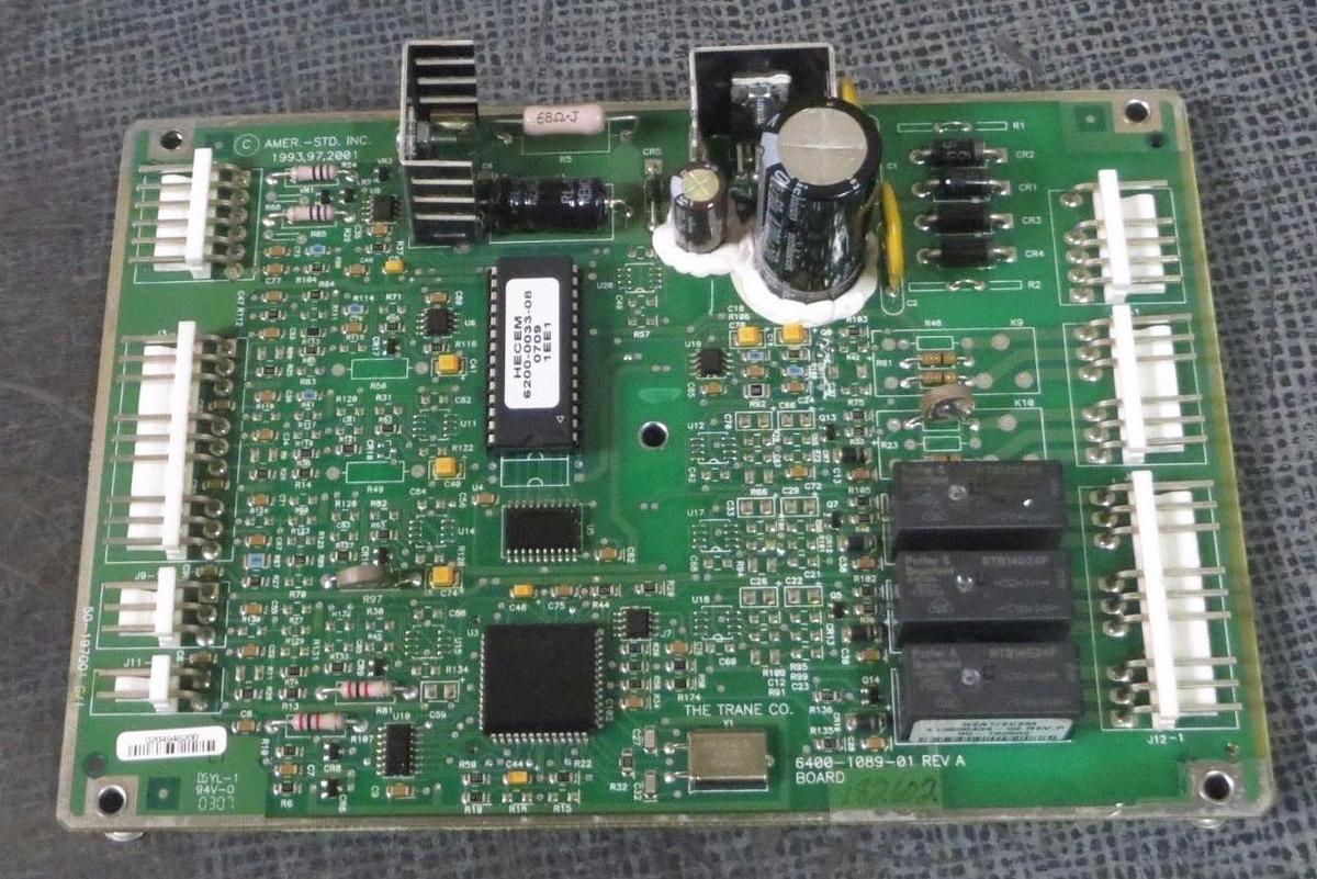 Used TRANE CIRCUIT BOARD  MODEL/REVISION: 6400-1089-01 REV A * WARRANTY INCLUDED *