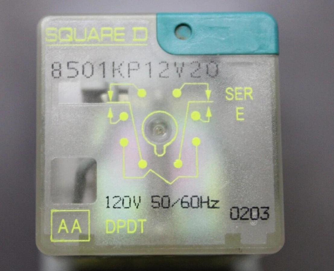 Used SQUARE D RELAY 8501KP12V20 120 VOLT 50/60 HZ 10 AMP **WARRANTY**