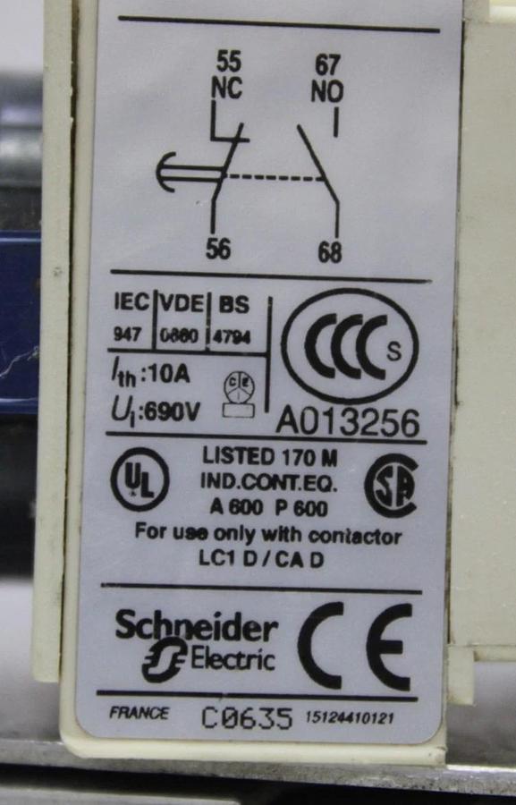 Used TELEMECANIQUE CONTACTOR CAD32 W/ TIME DELAY RELAY LADT2 0.1-30 SECOND DELAY
