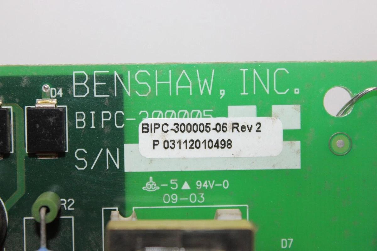 Used BENSHAW REDISTART STARTER BOARD BIPC-300005-06 REV. 2