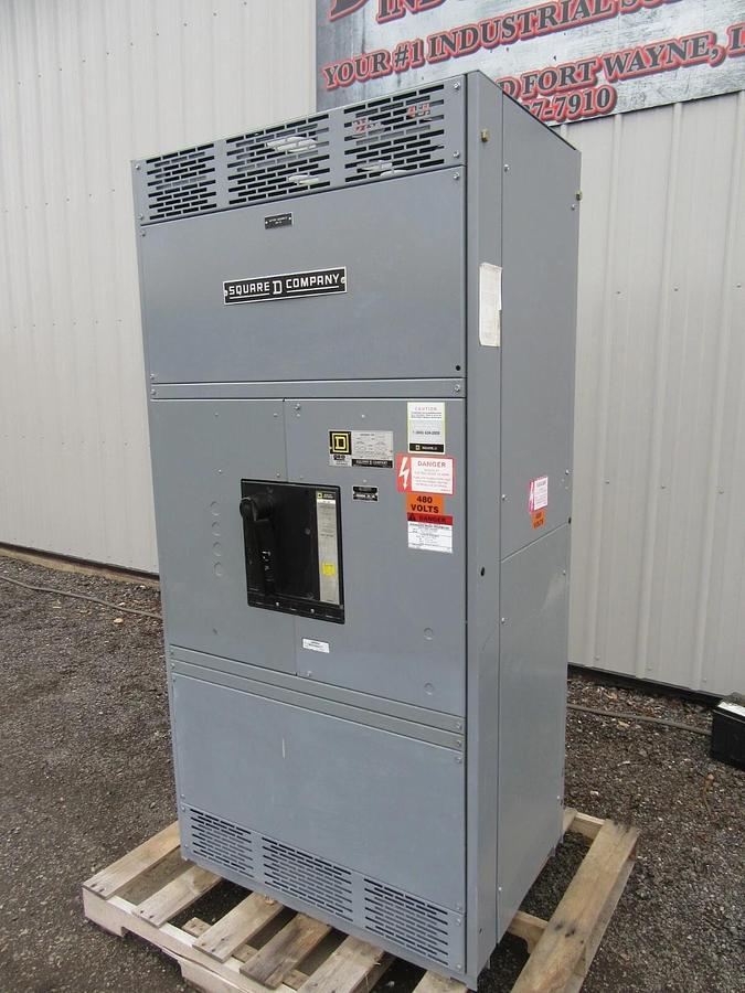 Used 1600 A SQUARE D ENCLOSED 500 VDC QED POWER BREAKER SWITCH NEMA 1 PAF361600DC1286