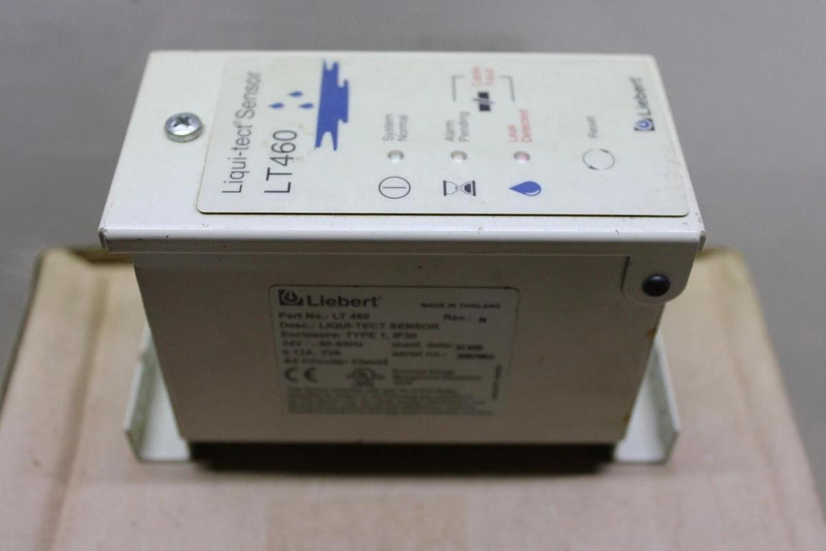 Used LIEBERT LIQUI-TECT SENSOR LEAK DETECTOR LT-460 REV. N 24 VAC 0.12 AMP 3VA TYPE 1